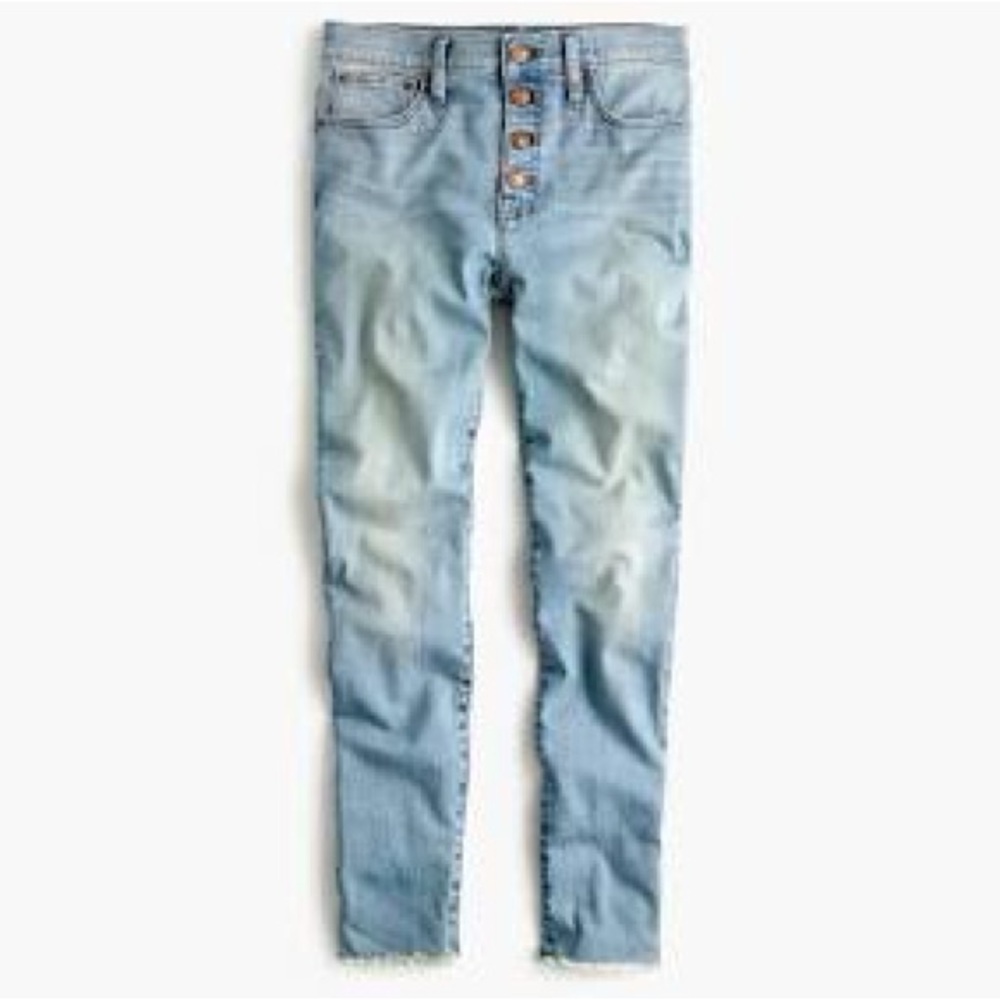 J.Crew Eco 9" high-rise toothpick jean in light worn wash